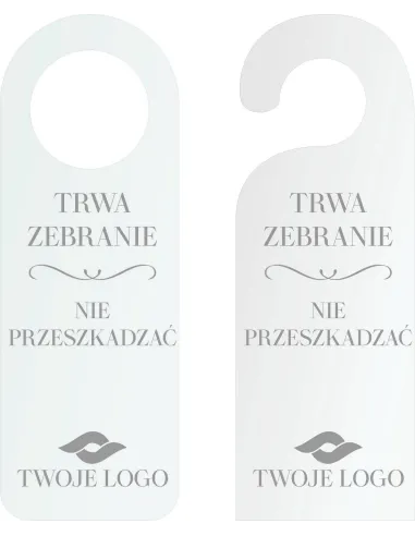 Zawieszka na Drzwi Klamkę Hotelowa Twój Tekst logo Grawer