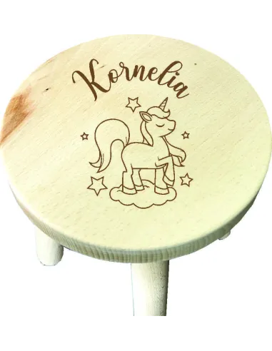 Taborecik Krzesełko Drewniane Dziecka Grawerem Imieniem