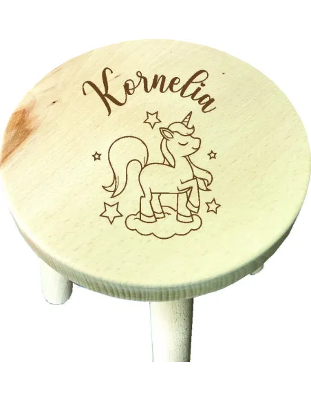 Taborecik Krzesełko Drewniane Dziecka Grawerem Imieniem