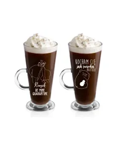 Szklanka Latte z Grawerem Prezent Kubki Par na Prezent