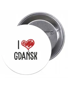 Przypinki Buttony Love Gdańsk Znaczki Badziki Grafiką
