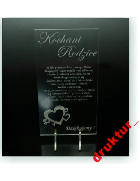 Statuetka Szklana z Grawerem na Prezent Plexi Urodziny