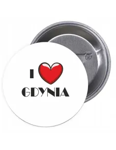 Przypinki Buttony i Love Gdynia Znaczki Badziki z Grafiką