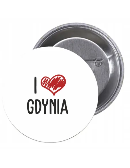 Przypinki Buttony Love Gdynia Znaczki Badziki Grafiką