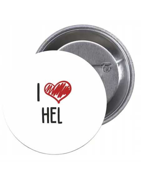 Przypinki Buttony Love Hel Znaczki Badziki Grafiką