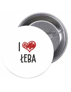 Przypinki Buttony Love Łeba Znaczki Badziki Grafiką