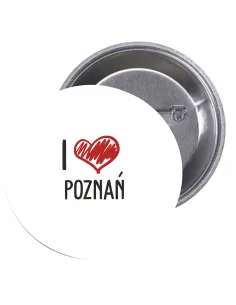Przypinki Buttony Love Poznań Znaczki Badziki Grafiką