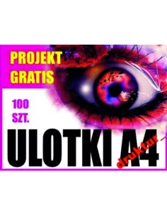 Ulotka A4 100 sztuk 100 sztuk Projekt Ulotki Druk Tanie