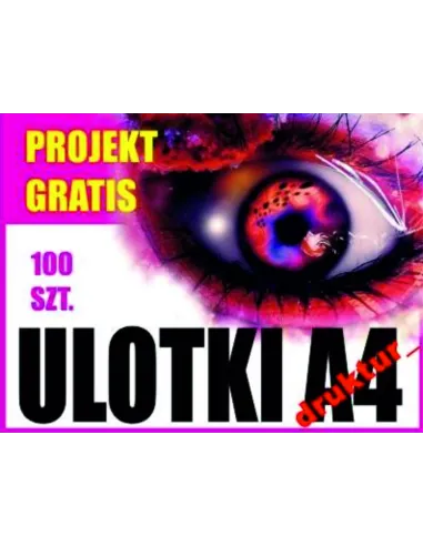Ulotka A4 100 sztuk 100 sztuk Projekt Ulotki Druk Tanie