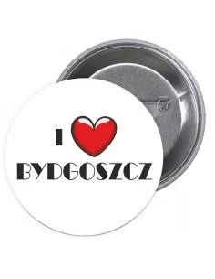 Przypinki Buttony – Love Bydgoszcz Znaczki Badziki Grafiką