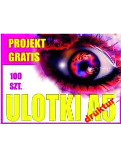 Ulotka A5 100 sztuk 100 sztuk Projekt Ulotki Druk Tanie