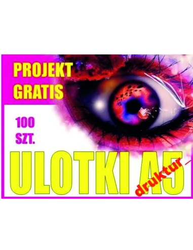 Ulotka A5 100 sztuk 100 sztuk Projekt Ulotki Druk Tanie
