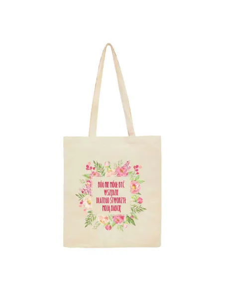 Eko Torba z Nadrukiem Bóg Nie Mógł Być w Wszędzie Dlatego