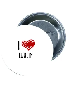 Przypinki Buttony Love Lublin Znaczki Badziki Grafiką