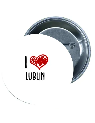 Przypinki Buttony Love Lublin Znaczki Badziki Grafiką