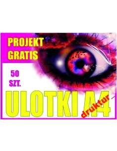 Ulotki A4 50 sztuk 50 sztuk – + Projekt Ulotka Express Druk