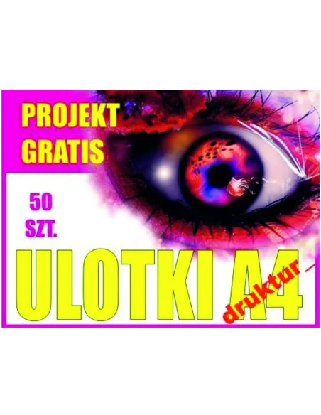 Ulotki A4 50 sztuk 50 sztuk – + Projekt Ulotka Express Druk