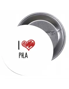 Przypinki Buttony Love Piła Znaczki Badziki Grafiką