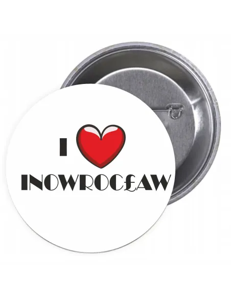 Przypinki Buttony i Love Inowrocław Znaczki Badziki