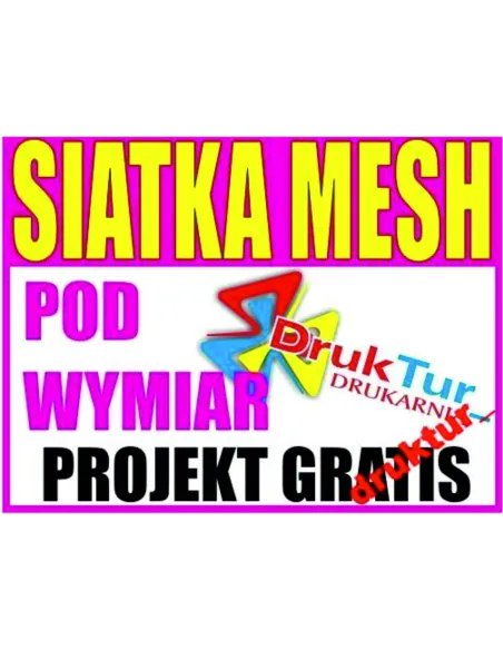 Siatka Mesh Reklama Reklamowa Projekt Gratis z Nadrukiem