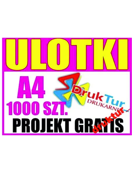 Ulotka A4 1000 sztuk 1000 sztuk – + Projekt Ulotki Druk