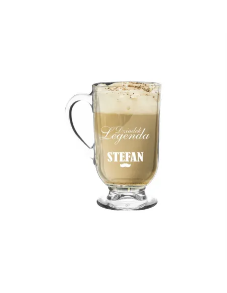 Kubek Szklanka Kubek Cappucino Latte Grawerem – Prezent