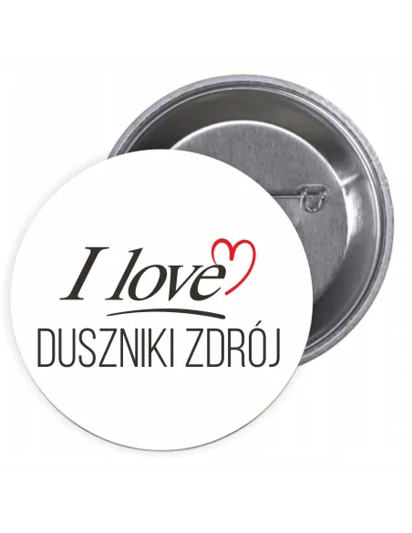 Przypinki Buttony i Love Duszniki Zdrój Znaczki Badziki