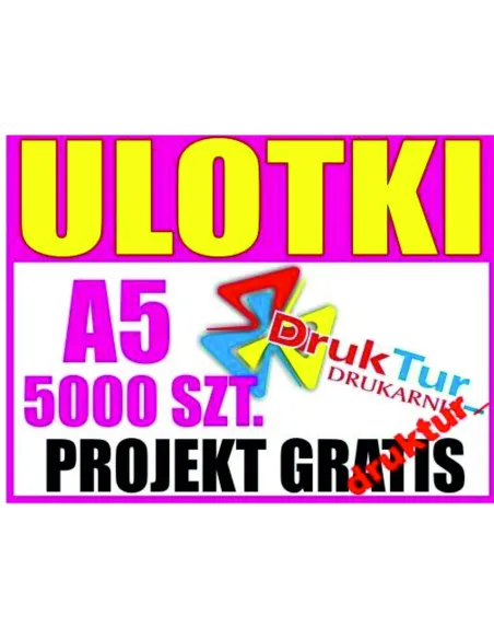 Ulotka A5 5000 sztuk 5000 sztuk – + Projekt Ulotki Druk