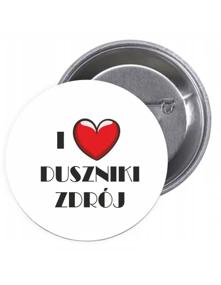 Przypinki Buttony Love Duszniki Zdrój Znaczki Badziki