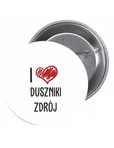 Przypinki Buttony Love Duszniki Zdrój Znaczki z Nadrukiem