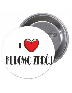 Przypinki Buttony Love Kudowo Zdrój Znaczki Badziki Grafiką
