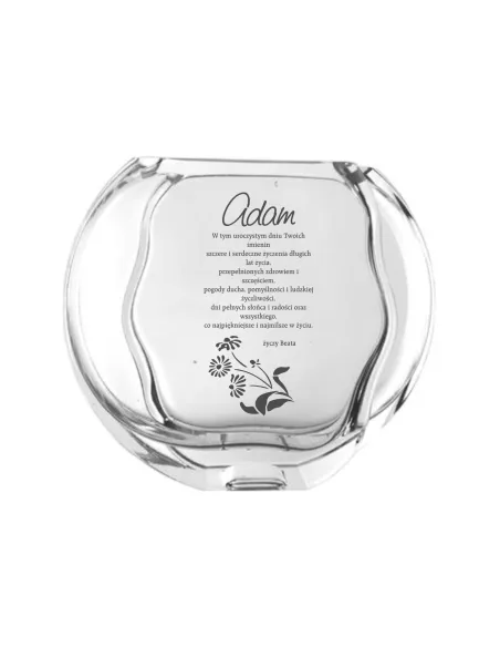Wazon z Grawerem Prezent na Imieniny Jubileusz z Nadrukiem