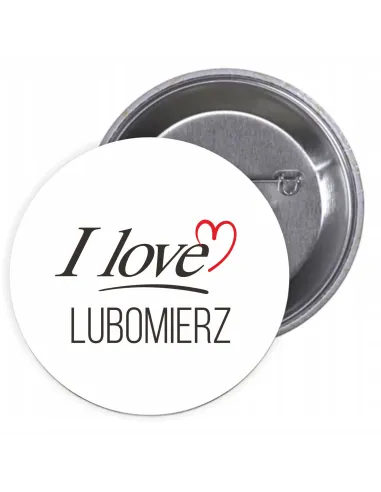 Przypinki Buttony Love Lubomierz Znaczki Badziki Grafiką