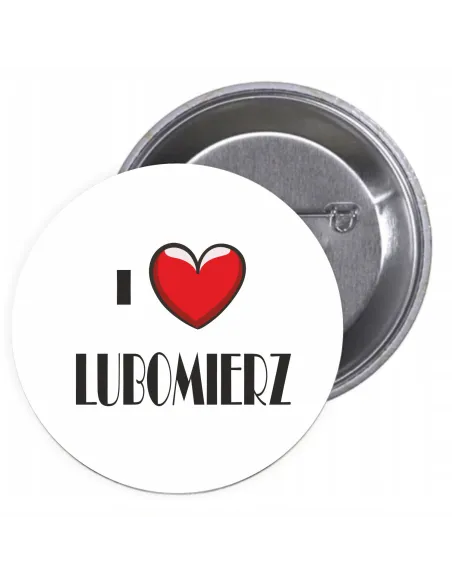 Przypinki Buttony – Love Lubomierz Znaczki Badziki Grafiką