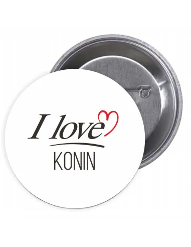 Przypinki Buttony i Love Konin Znaczki Badziki z Grafiką