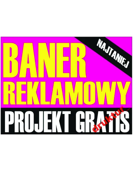 Baner – Reklamowy Reklama Plandeka Projekt Gratis dla Firmy