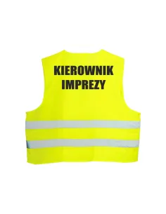 Kamizelka Odblaskowa Nadrukiem Tył Kierownik Imprezy