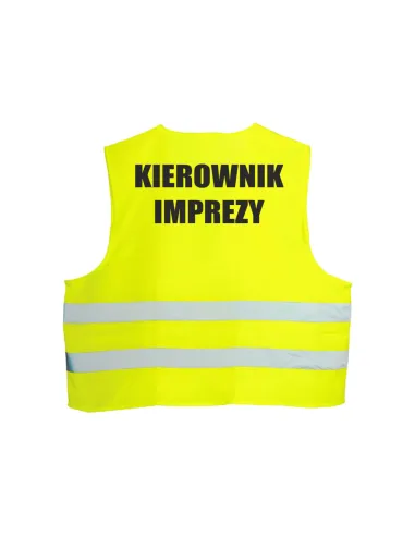 Kamizelka Odblaskowa Nadrukiem Tył Kierownik Imprezy