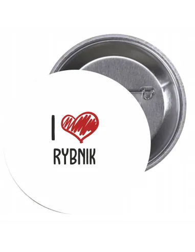 Przypinki Buttony Love Rybnik Znaczki Badziki Grafiką