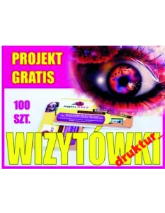 Wizytówki 100 sztuk + Projekt Druk Wizytówka Hit z Nadrukiem