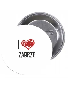 Przypinki Buttony Love Zabrze Znaczki Badziki Grafiką