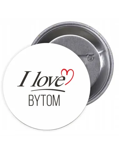 Przypinki Buttony i Love Bytom Znaczki Badziki z Grafiką