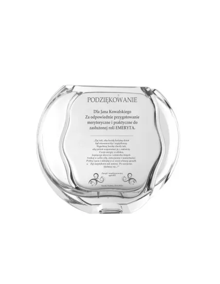 Wazon Grawerem Prezent Podziękowanie Emeryta z Grawerem