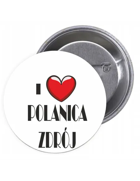 Przypinki Buttony Love Polanica Zdrój Znaczki Badziki
