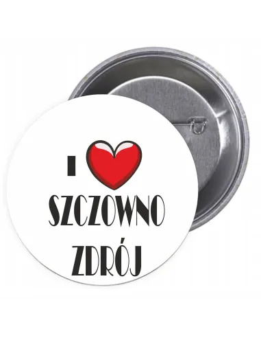 Przypinki Buttony Love Szczowno Zdrój Znaczki Badziki