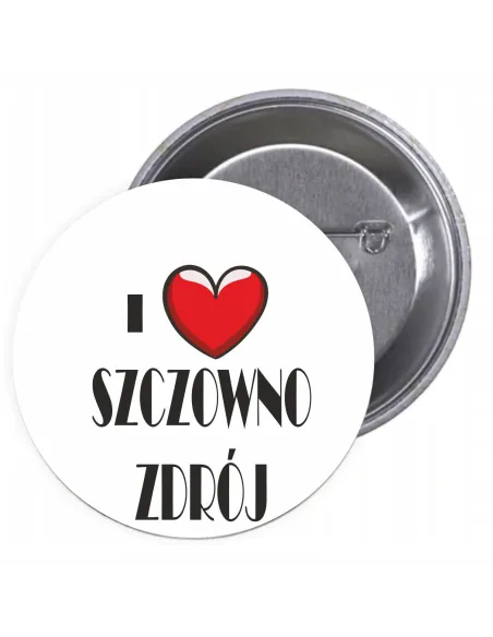 Przypinki Buttony Love Szczowno Zdrój Znaczki Badziki