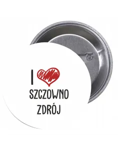 Przypinki Buttony Love Szczowno Zdrój Znaczki z Nadrukiem