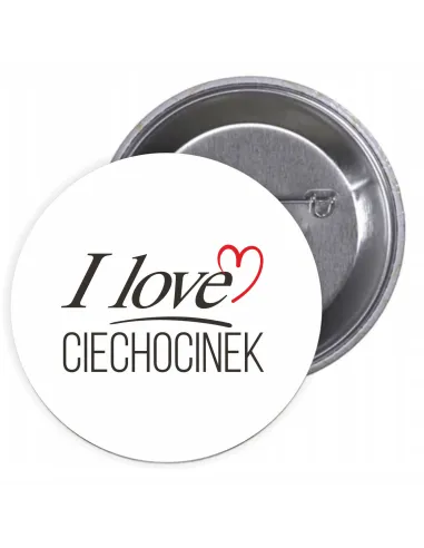 Przypinki Buttony i Love Ciechocinek Znaczki Badziki