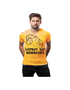 Koszulka z Nadrukiem – Janusz Lepszy Niż Somsiada Reklamowy