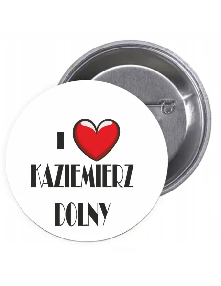 Przypinki Buttony i Love Kaziemierz Dolny Znaczki Badziki